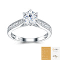 Moissanite Simple Wedding Ring S925 Silver Base Moissanite Ring for Women, Non-Fading Waterproof Closed Band, Elegant Jewelry, Perfect Gift Idea, Women Wedding Set, Moissanite Jewelry Perfect for Birthday Mother's Day for Brides