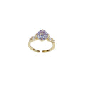 Rose Cut Zircon Ring，14k Gold Plated Anti-Tarnish and Hypoallergenic, Vintage Design Zircon Crystals, Lightweight Luxury Jewelry, Versatile Sparkling